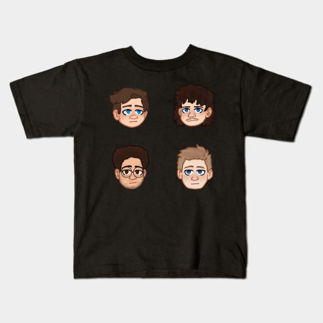 danny, kurtis, jarvis and drew full set Kids T-Shirt by blue1983